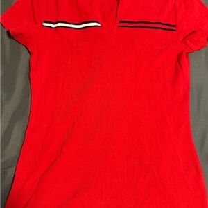 Tommy Hilfiger V-Neck Women's Top with Stripes